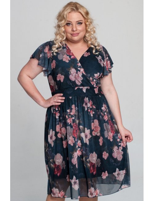 Sukienka Plus Size LAPRIM Dalla MIDI Magnolie Tiulowa Dla Puszystej