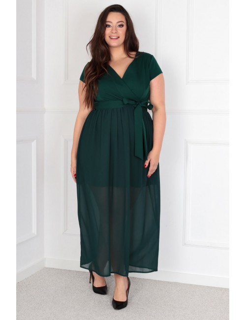 Szyfonowa sukienka Mezo maxi na wesele duży rozmiar plus size