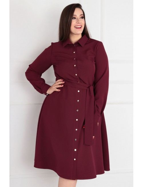 Trapezowa sukienka Plus Size ADLA codzienna do pracy
