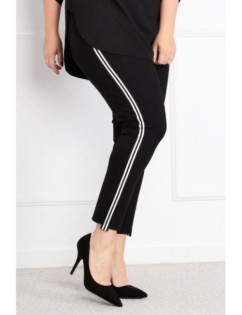 Spodnie z lampasami XXL codzienne Shone Plus SIZE