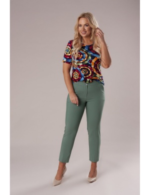 eleganckie damskie spodnie w kolorze khaki idealne dla sylwetki typu gruszka