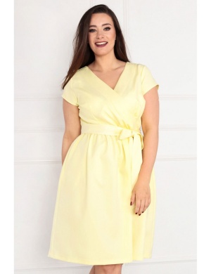 Sukienka na lato Croft duże rozmiary XXL limonkowa